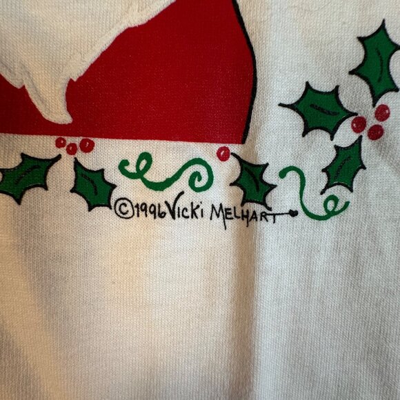 Two Vintage 1993 Vicki Melhart T-Shirt's 2X - XXL Christmas Graphic Y2K Grannyco - Picture 10 of 15